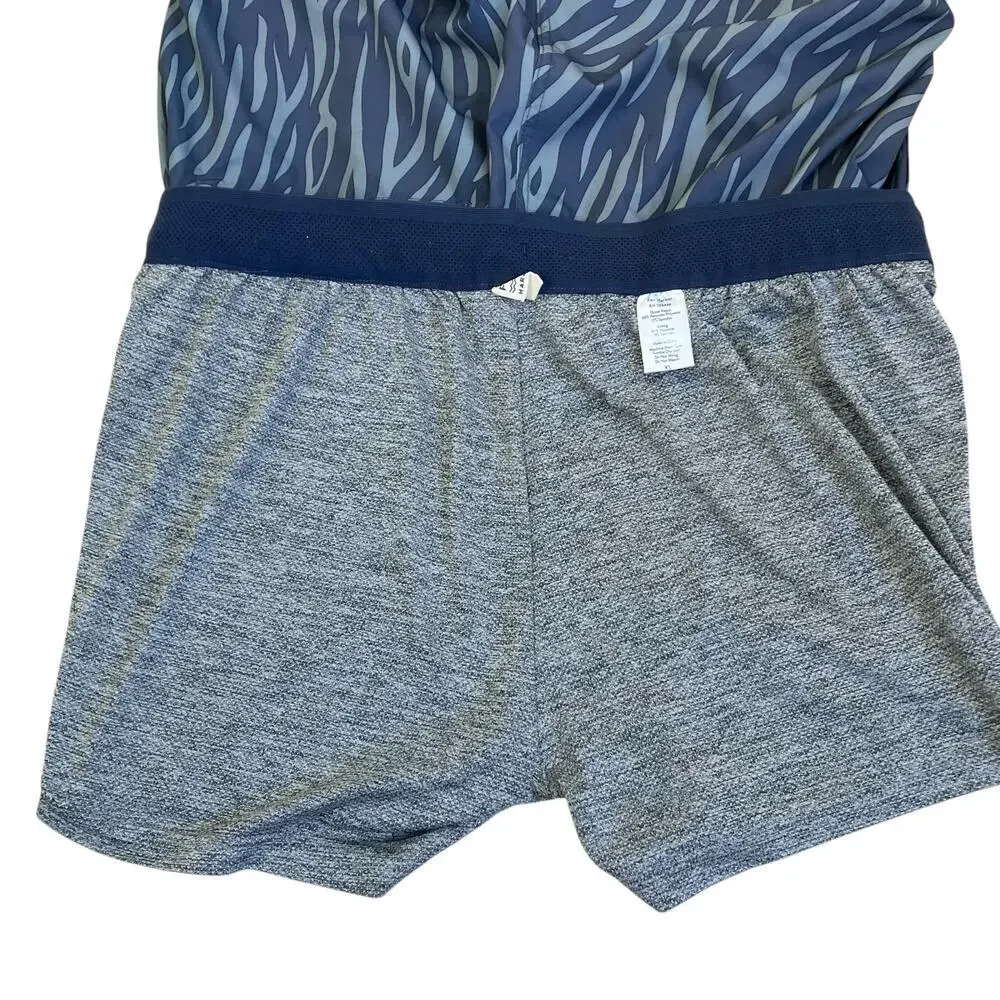 Fair Harbor Mens Sz XL Swim Trunks Built-in Shorts The Ozone Dark Denim Tiger